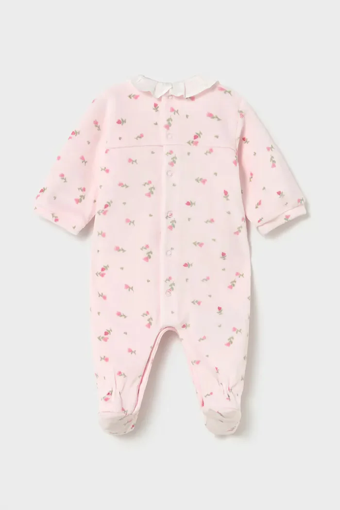 Mayoral Newborn бебешки гащеризон за бебе с памук розов 2752