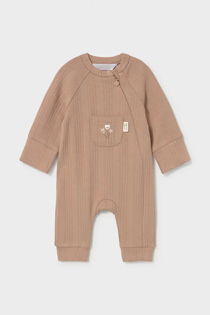 Mayoral Newborn бебешки гащеризон за спане за бебе с памук кафяв 2762