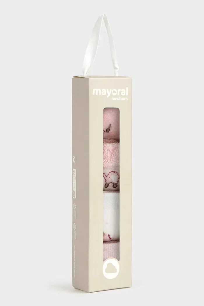 Mayoral Newborn чорапи за бебе 4 броя розови 9107