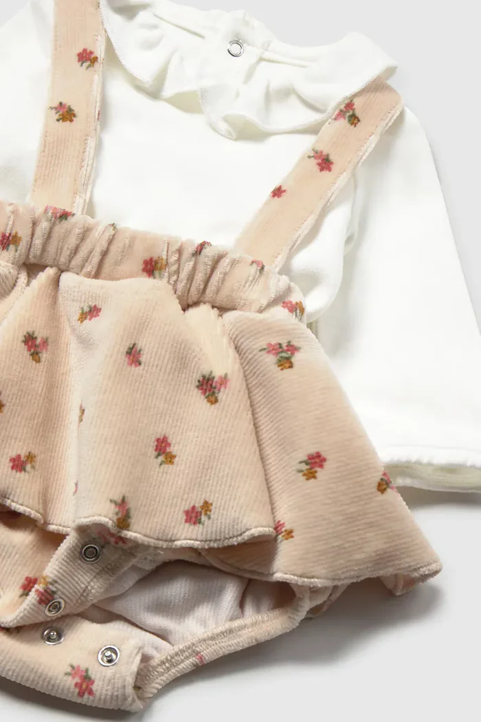 Mayoral Newborn ежедневен комплект за бебе от памук бежов 2830