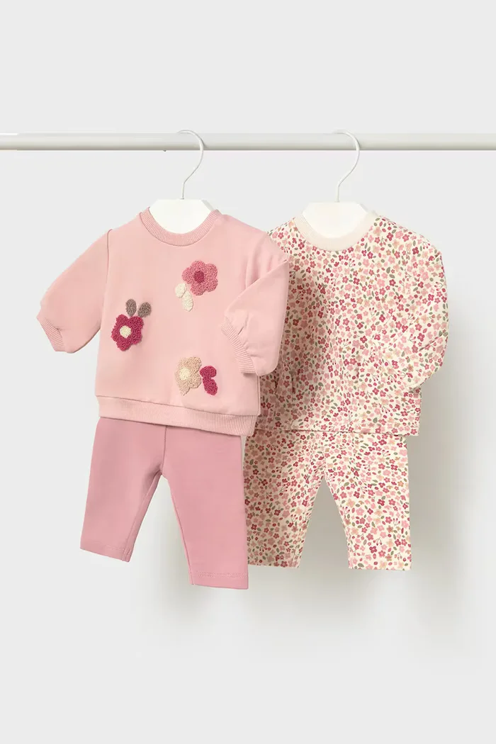 Mayoral Newborn комплект за бебе от памук с еластан розов 2759