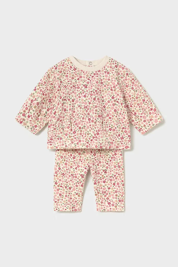 Mayoral Newborn комплект за бебе от памук с еластан розов 2759