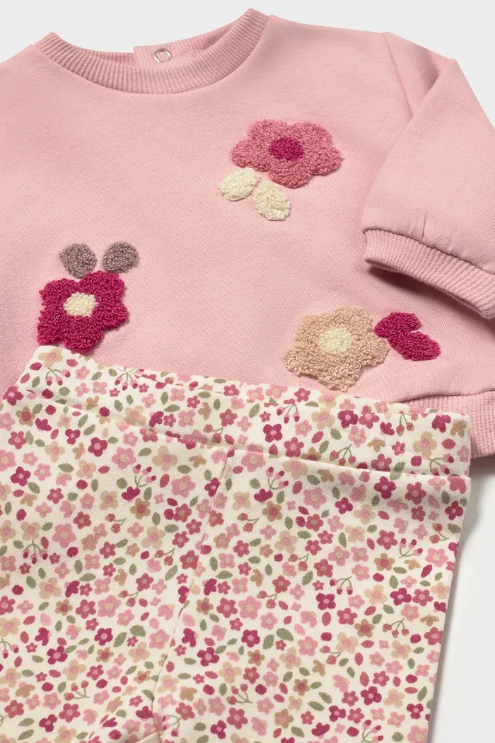 Mayoral Newborn комплект за бебе от памук с еластан розов 2759