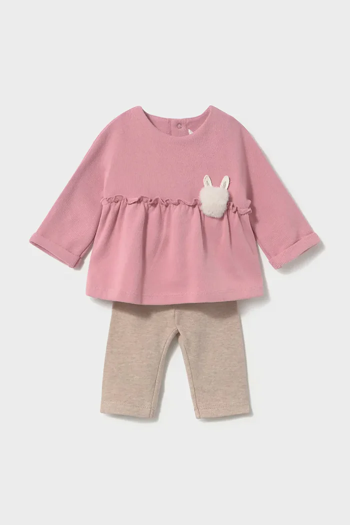 Mayoral Newborn комплект за бебе с памук розов 2758