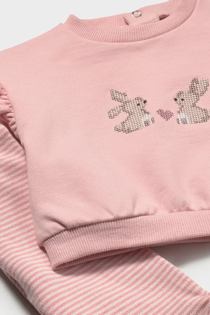 Mayoral Newborn комплект за бебе с памук розов 2758