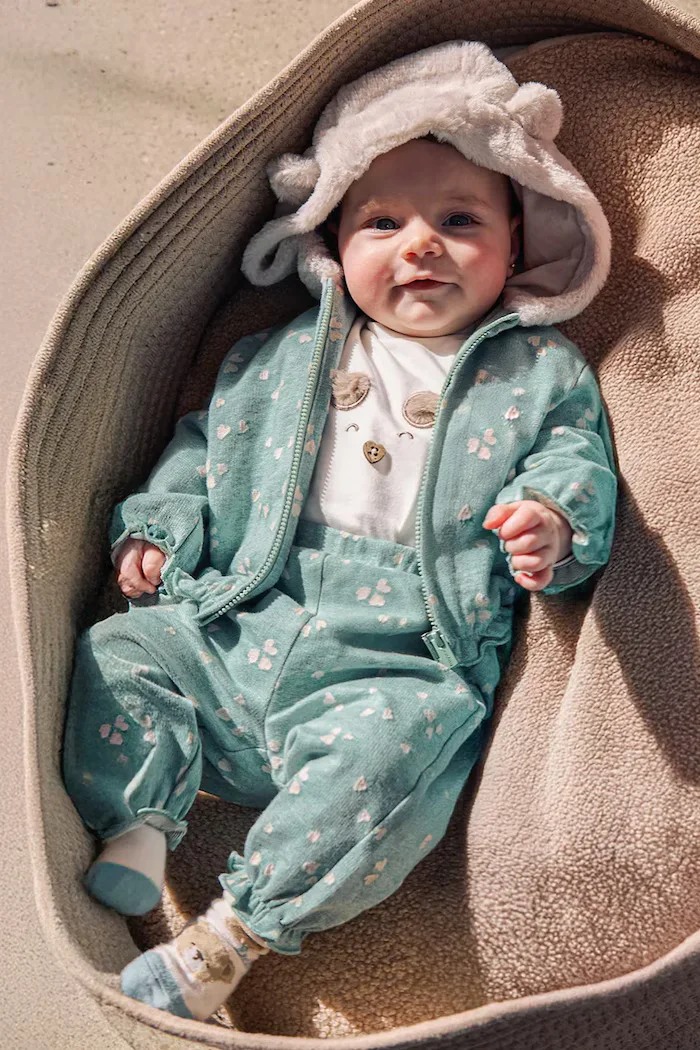 Mayoral Newborn комплект за бебе с памук тюркоазен 2656