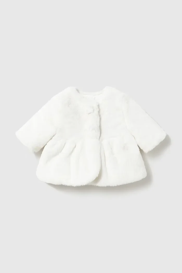 Mayoral Newborn палто от еко пух за бебе бежово 2406