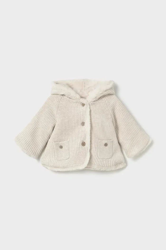 Mayoral Newborn жилетка за бебе с памук бежова 2302