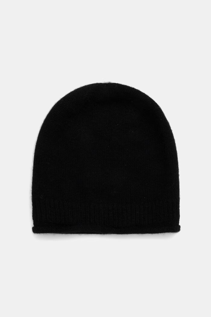 Medicine шапка beanie дамска от кашмир черна