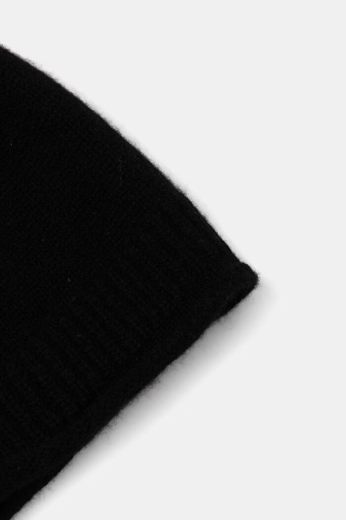Medicine шапка beanie дамска от кашмир черна