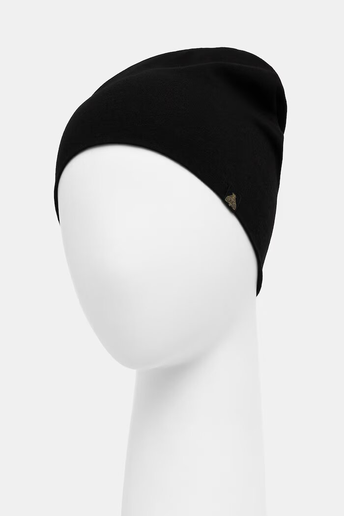Medicine шапка beanie дамска от памучна материя черна