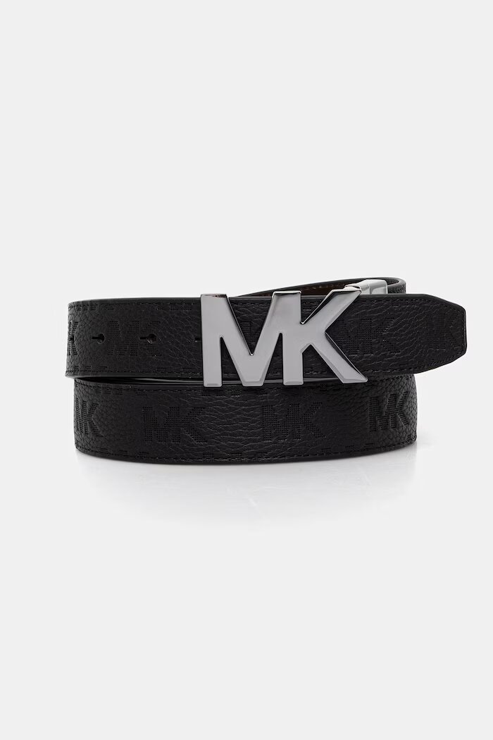 Michael Kors двустранен колан мъжки от кожа черен 39S6LBLY1L