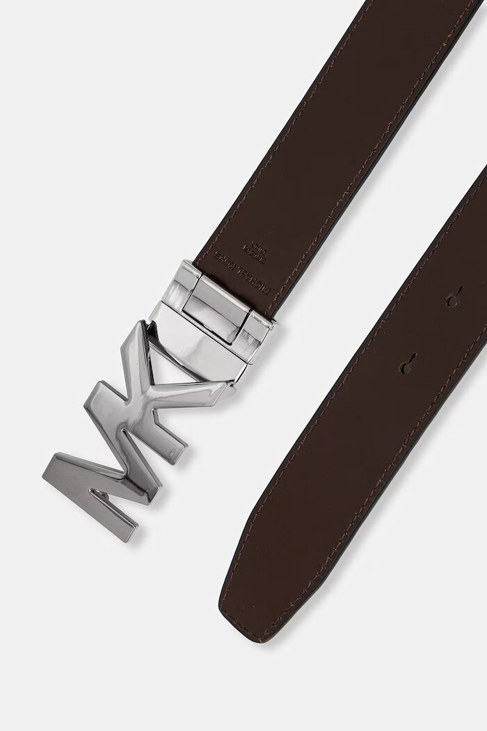 Michael Kors двустранен колан мъжки от кожа черен 39S6LBLY1L