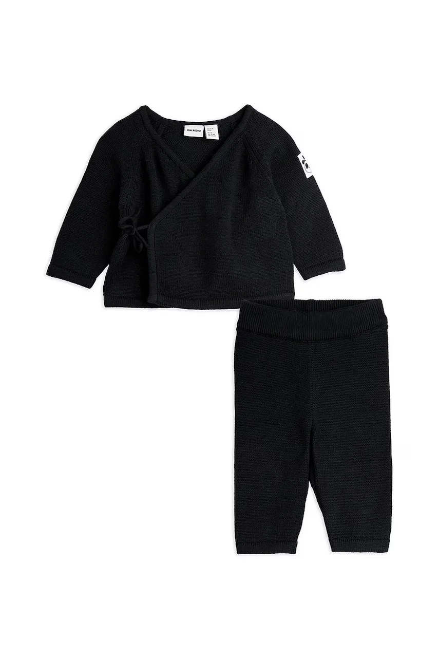 Mini Rodini Бебешки памучен комплект Fine knit