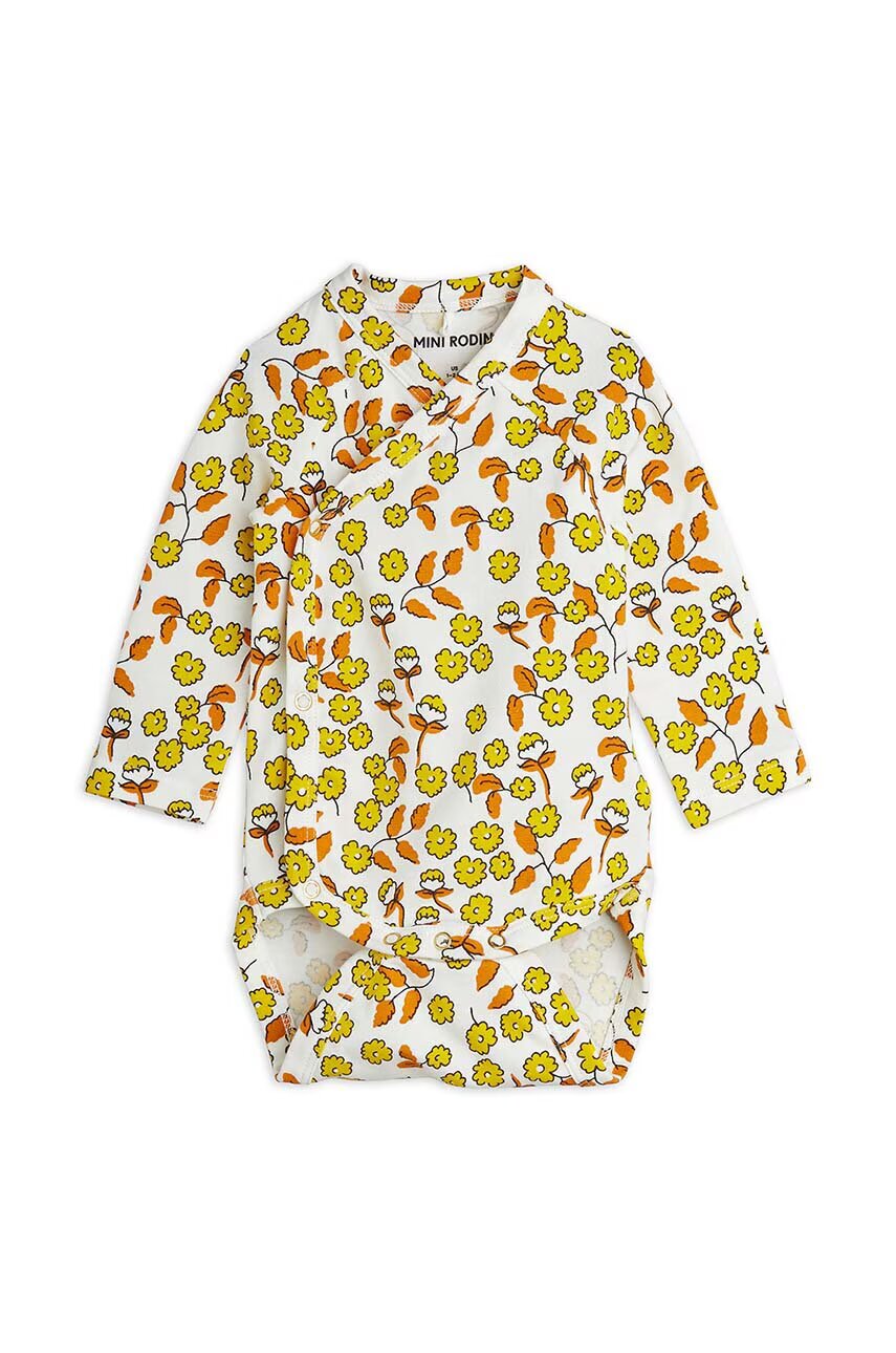 Mini Rodini Бебешко боди Flowers