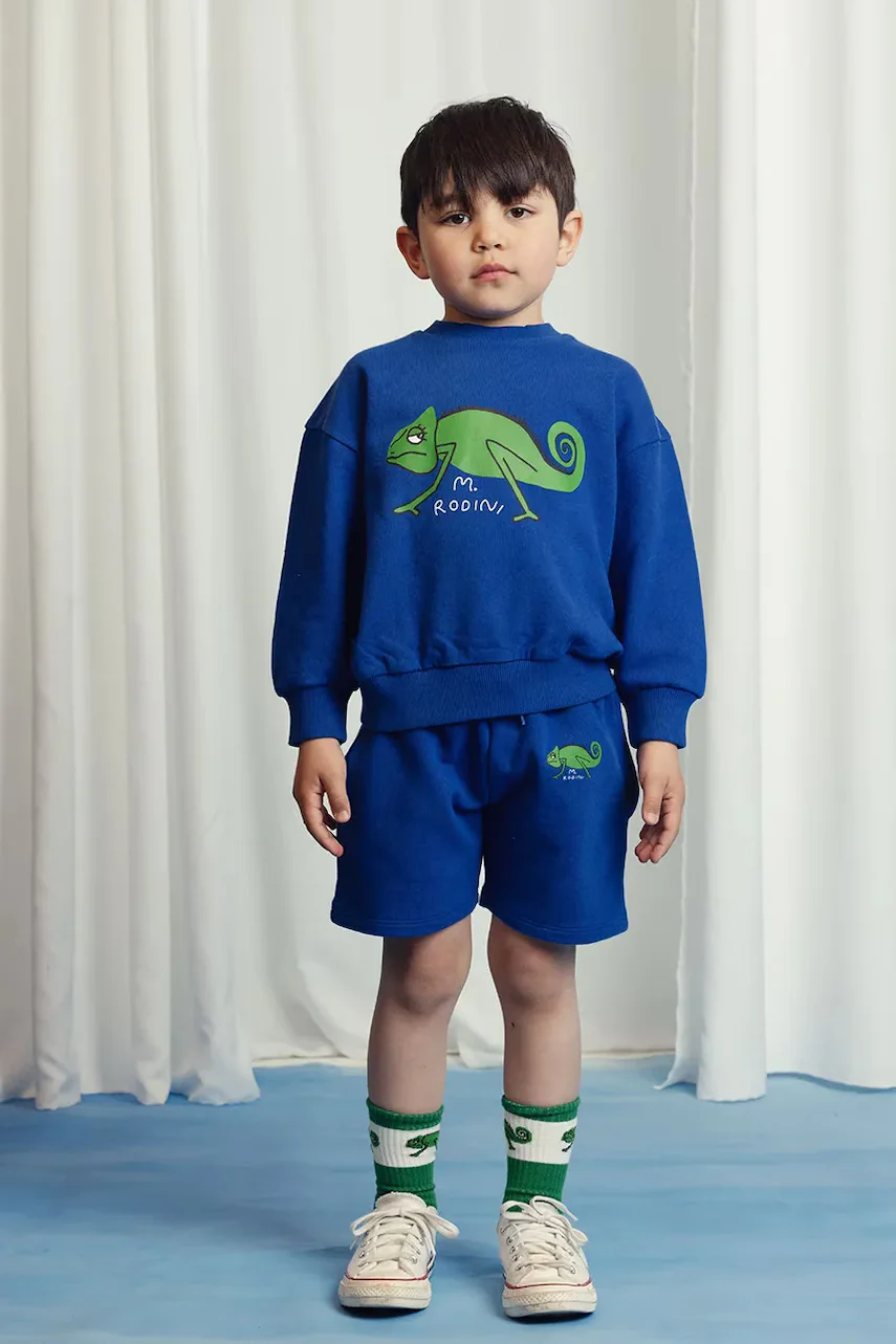 Mini Rodini Детски памучен къс панталон Lizard