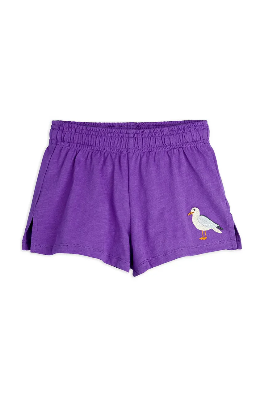 Mini Rodini Детски памучен къс панталон Seagull