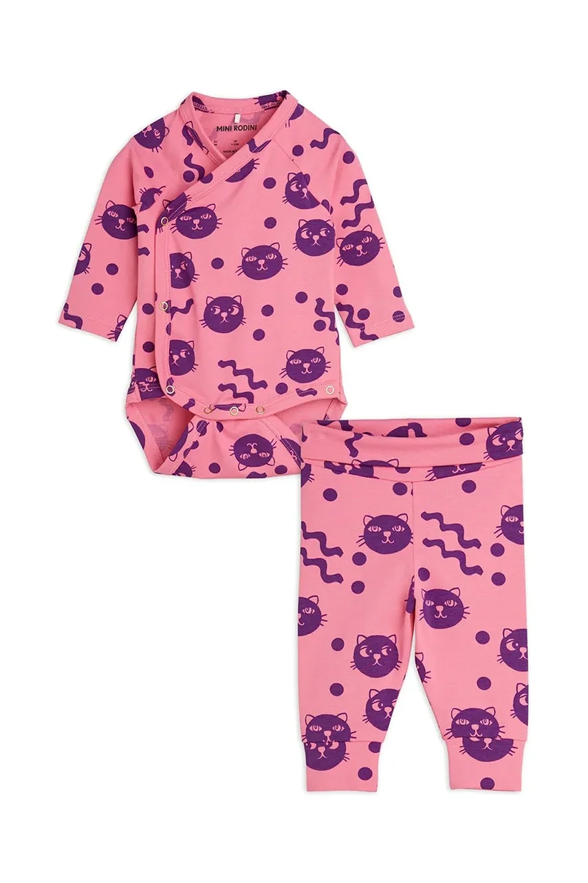 Mini Rodini Комплект за бебета Squiggly cats