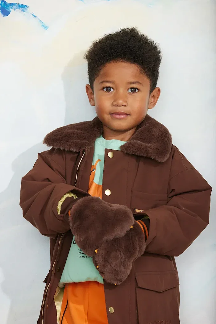 Mini Rodini ръкавици за деца кафяви 26760126