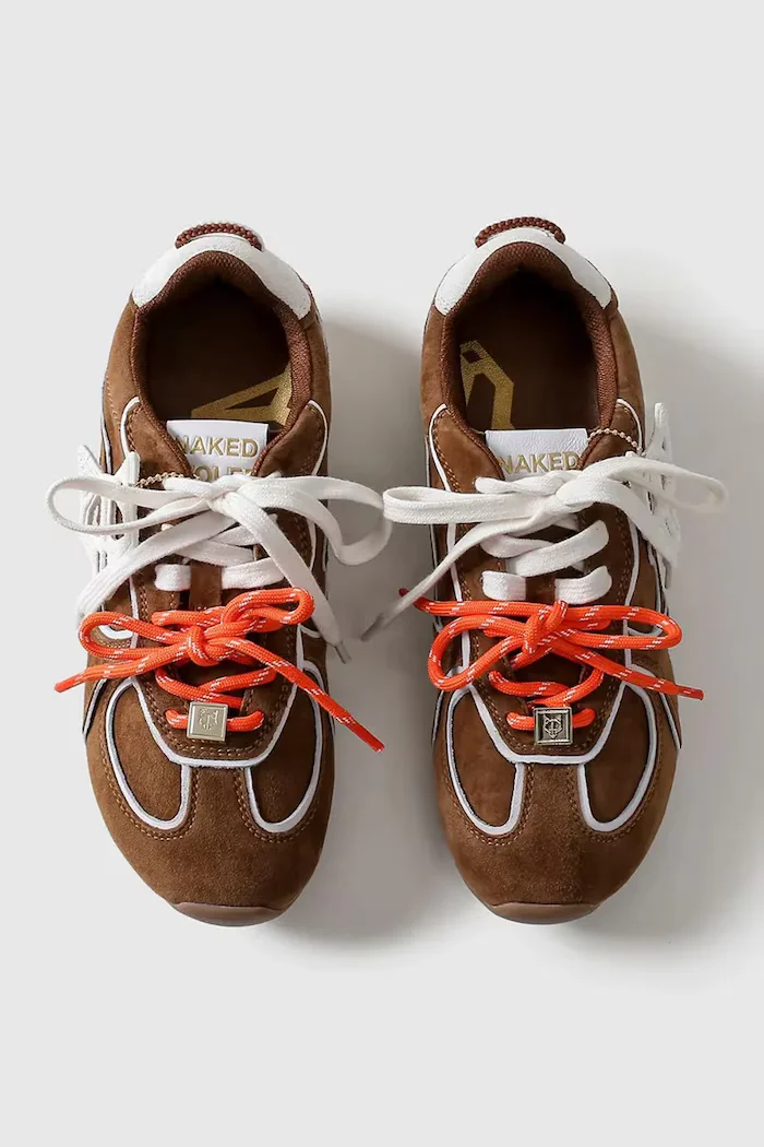 Naked Wolfe Adored маратонки дамски от велур кафяви Adored Tan/White Suede