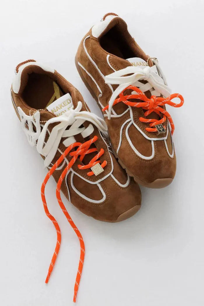 Naked Wolfe Adored маратонки дамски от велур кафяви Adored Tan/White Suede