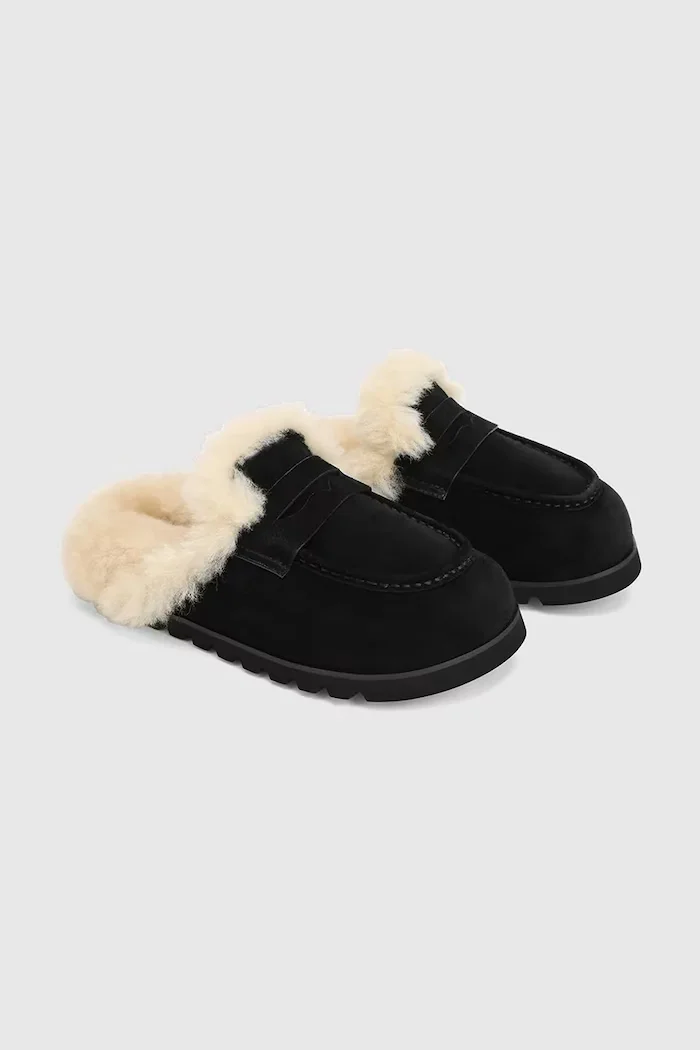 Naked Wolfe чехли сабо дамски от велур Corded черни Corded Black