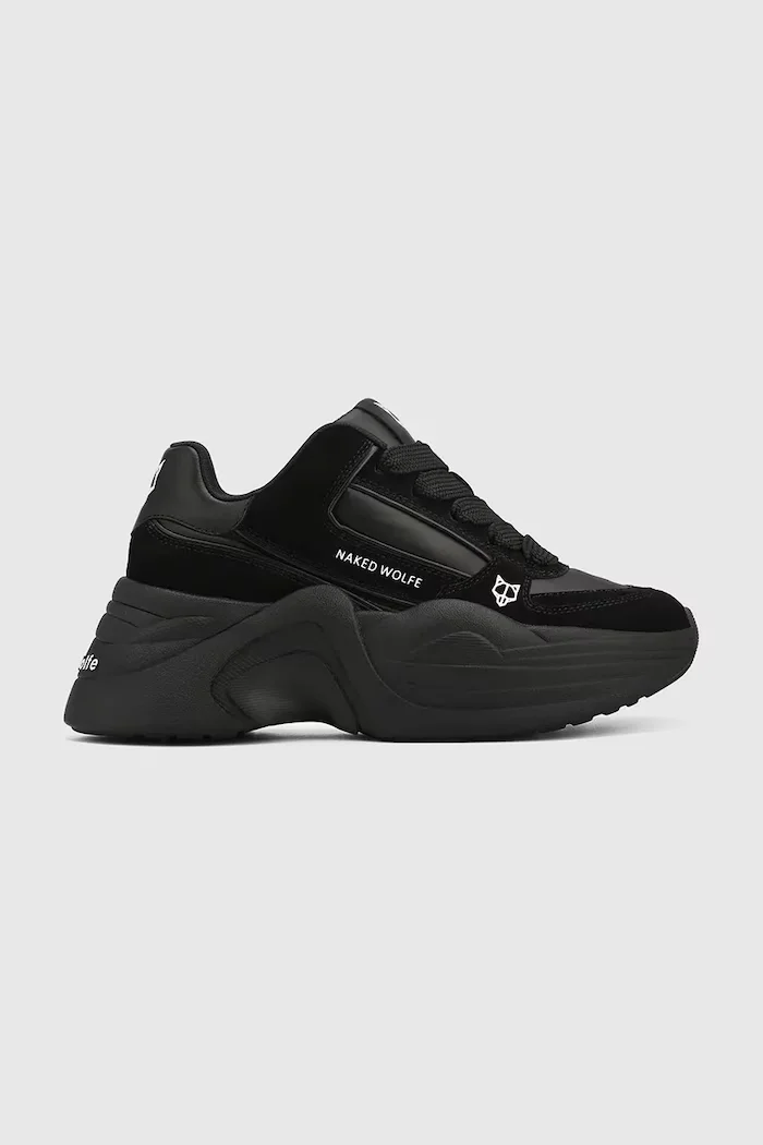 Naked Wolfe Маратонки Temple в черно Temple Black Leather Suede