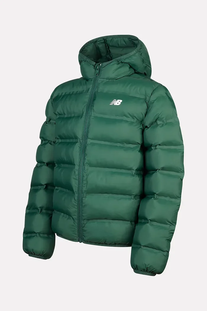 New Balance капитонирано яке за деца зелено LAKB0036