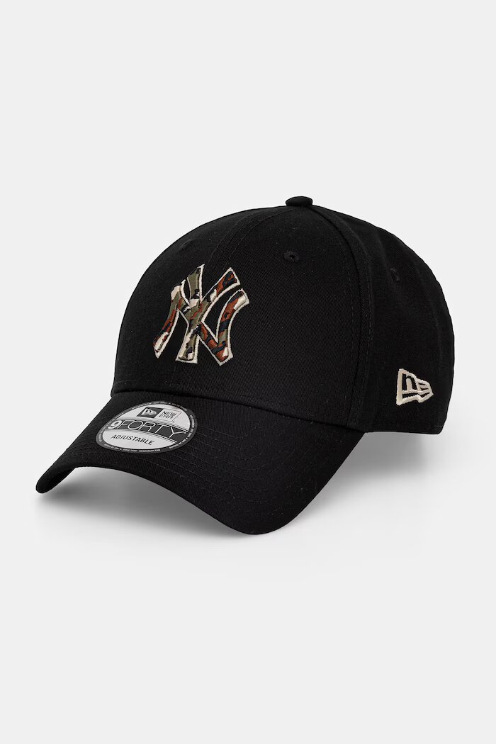 New Era Памучна шапка с козирка CAMO INFILL 9FORTY® в черно 60771853