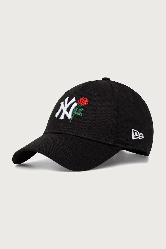 New Era шапка с козирка от памук FLOWER ICON 9FORTY® черна 60915752
