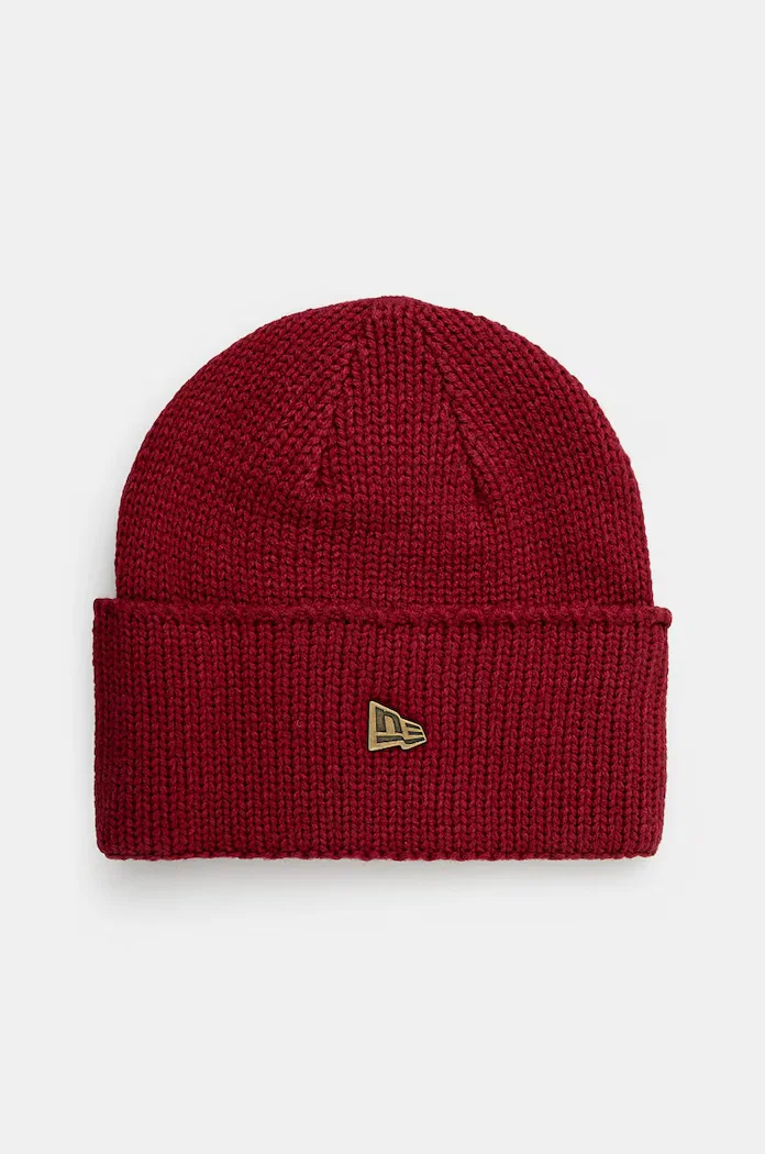New Era Шапка с вълна WIDE CUFF BEANIE в бордо 60565442