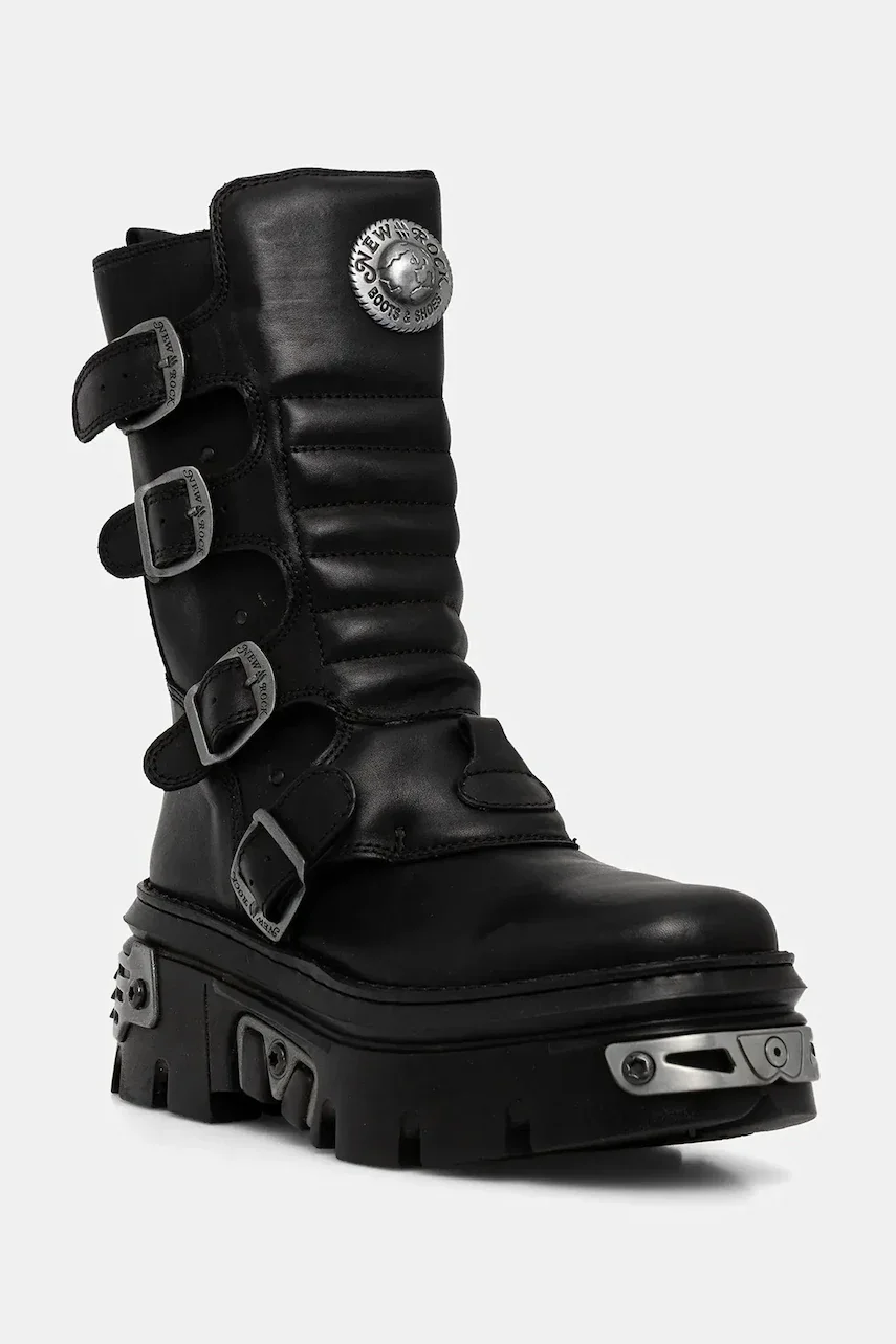 New Rock Кожени кубинки CRUST NEGRO REACTOR CASCO TOBERAS