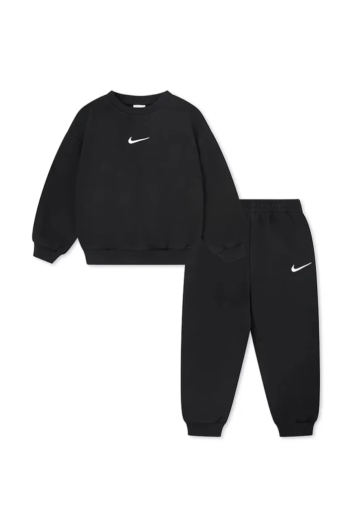 Nike спортен комплект анцуг за деца с памук черен 86M188
