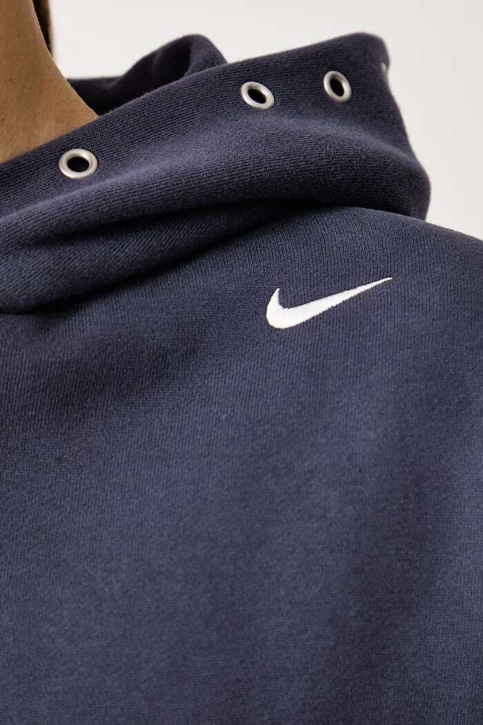Nike Sportswear суичър с качулка дамски с памук Studio Fleece сив IX7043.013