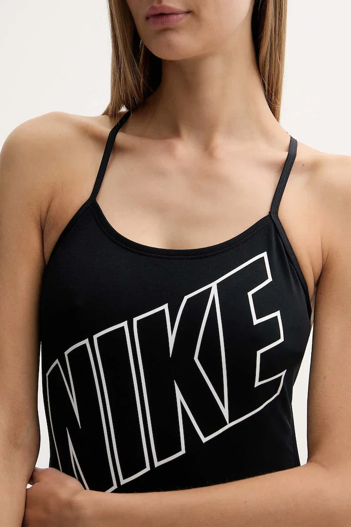 Nike Цял бански в черно с меки чашки NESSF019