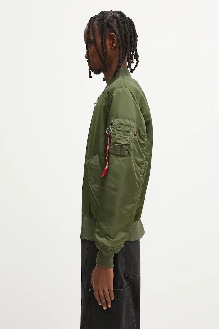 no problemo Яке бомбър с две лица x Alpha Industries No War MA-1 в зелено преходен модел NP7113504