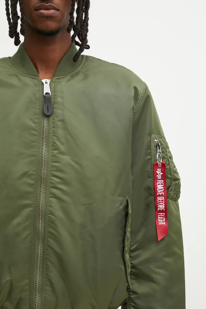 no problemo Яке бомбър с две лица x Alpha Industries No War MA-1 в зелено преходен модел NP7113504