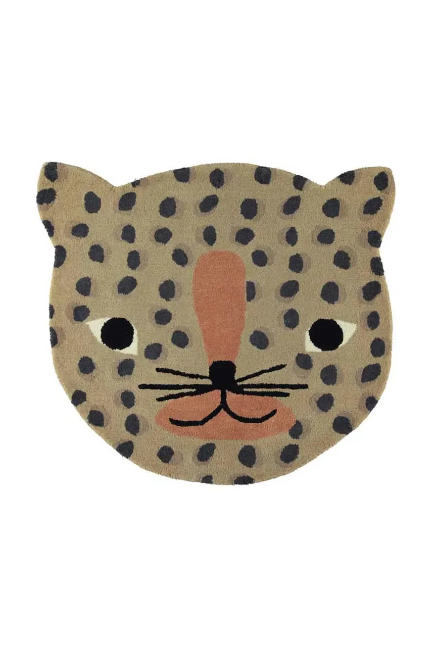 OYOY Вълнен килим Leopard 94 x 84 cm