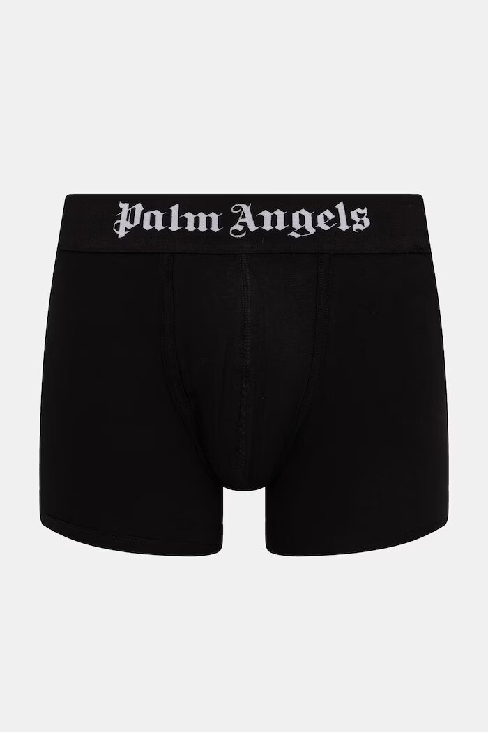 Palm Angels прилепнали боксерки мъжки от памук с еластан 3 броя бели PLA1UMBTR01TR