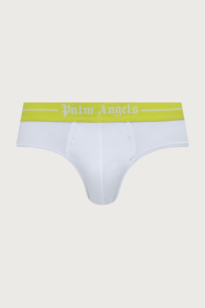 Palm Angels слипове мъжки от памук с еластан 2 броя бели PLA1UMWSP02BI