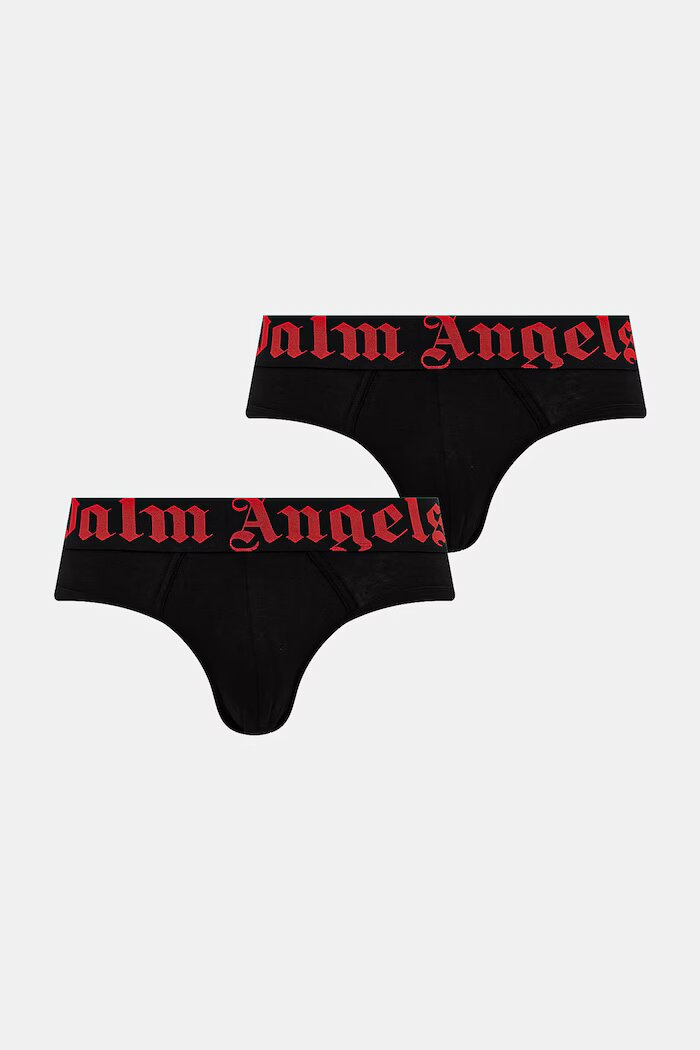 Palm Angels слипове мъжки с памук 2 броя черни PLA1UMBSP08BI