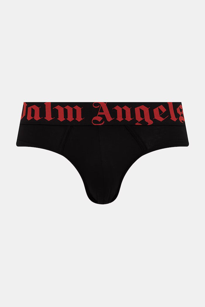 Palm Angels слипове мъжки с памук 2 броя черни PLA1UMBSP08BI