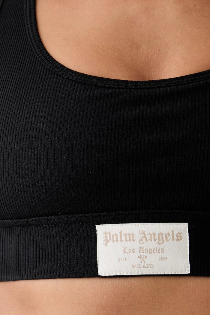 Palm Angels сутиен с памук черен PLA1UWTP09SI