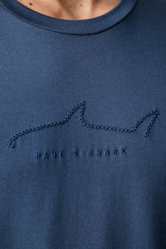 Paul&Shark тениска мъжка от памук синя 16311617