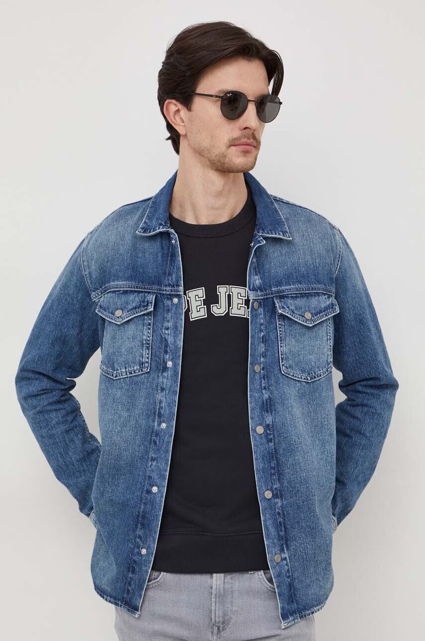 Pepe Jeans Дънкова риза Dave Liberty