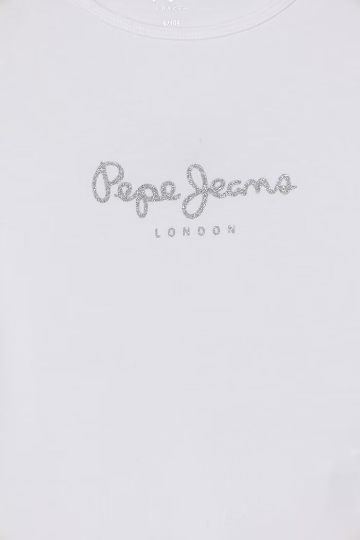Pepe Jeans Детска блуза с дълги ръкави Hana В бяло с принт