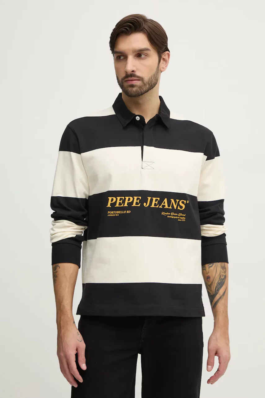 Pepe Jeans Памучна блуза с дълги ръкави BRANDON