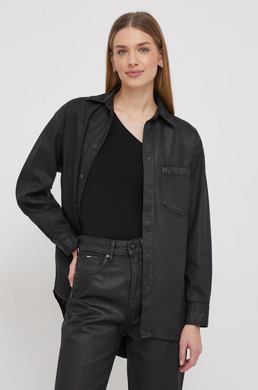 Pepe Jeans Памучна риза ALIX COATED
