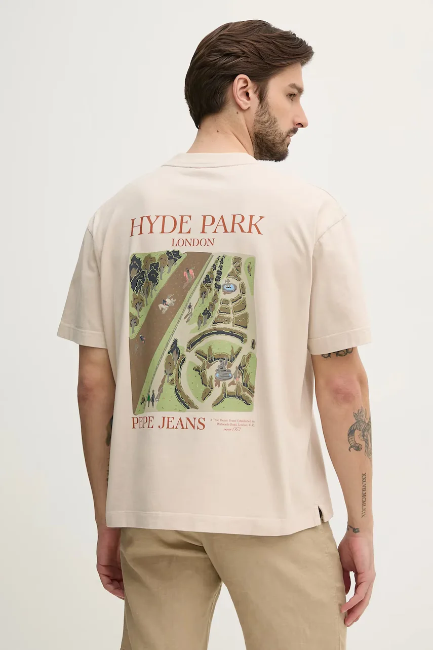 Pepe Jeans Памучна тениска DUSTER TEE