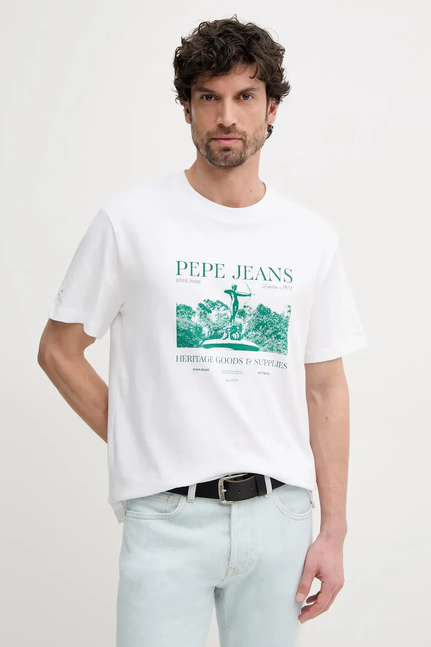 Pepe Jeans Памучна тениска PATCH